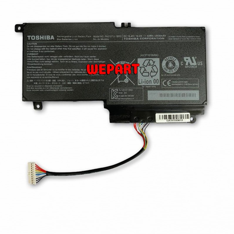 Baterai Laptop Original Toshiba L45 L45D L50 L55 L55T P50 P55 PA5107U