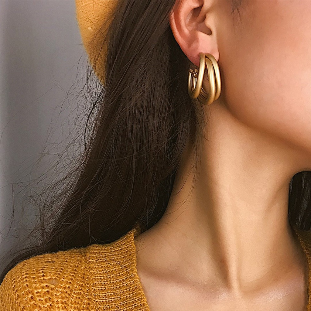 Hu Hu Hu Hu Hu Alat Bantu Pasang Kacamata♡ 1 Pasang Anting Hoop Menjuntai Bahan Alloy Untuk Ulang Tahun