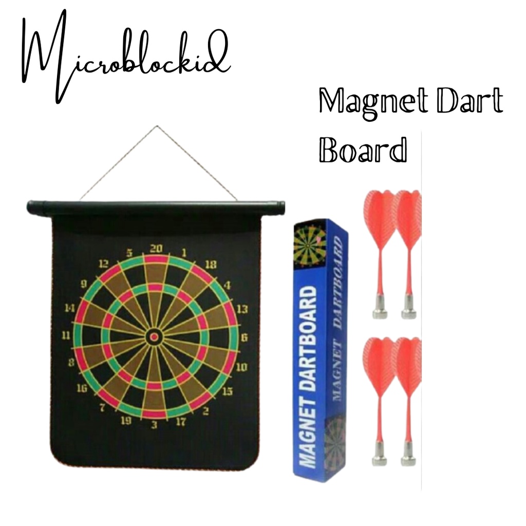 MAINAN EDUKASI ANAK/MAINAN MAGNET DART/DART/PANAH SHOT/MAGNET DARTBOARD 15"/MAGNETIC DART BOARD