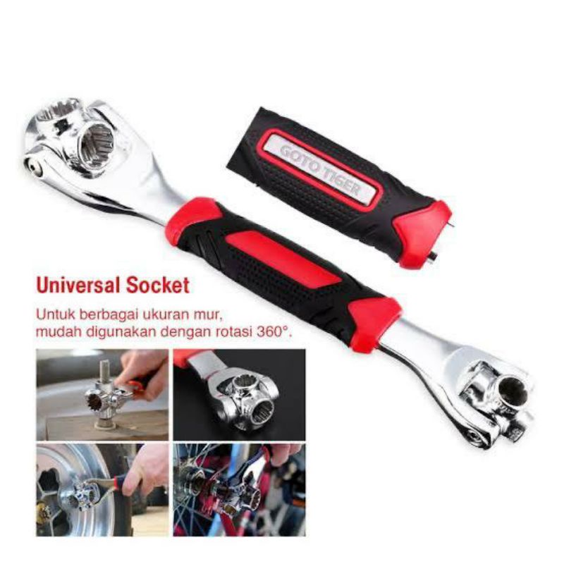 Kunci Pas Tiger Kunci Pas 48 in 1 Universal Wrench Socket Wrench AAA