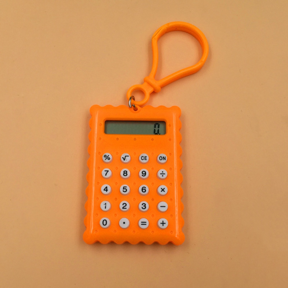 [Jianxin] Pocket Student Mini Electronic Calculator Biscuit Shape School Office Supplies