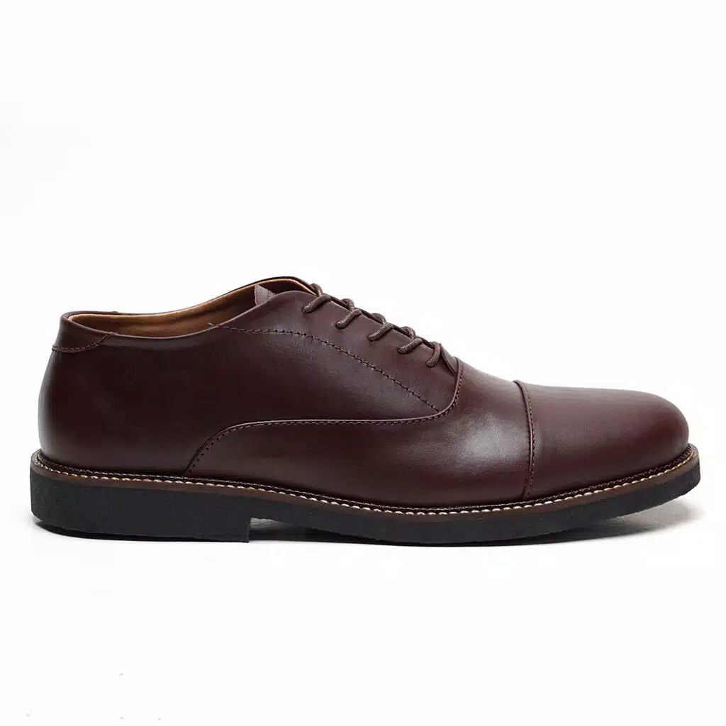 OXFORD BROWN - Pantofel Pria Kulit Asli Formal Kasual Sepatu Pantofel Kerja Pria - Pantopel