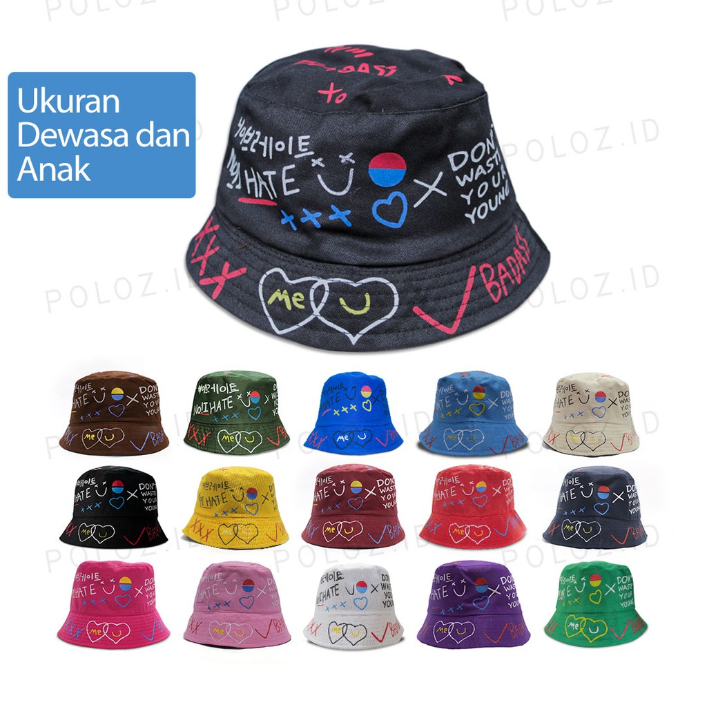 TOPI BUCKET KOREA SABLON TOPI BUCKET MURAH bucket korean