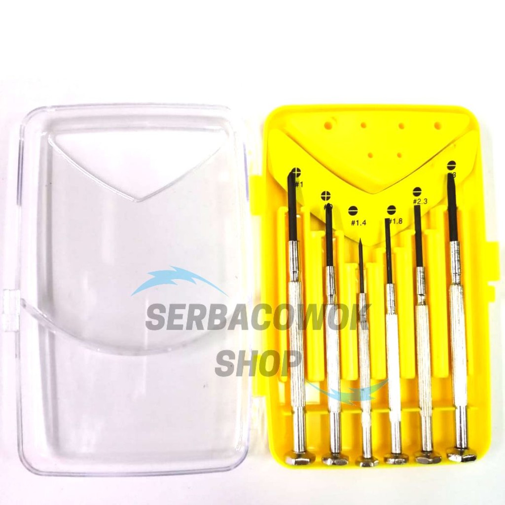 Obeng Jam 6 Pcs Screwdriver Set Taiwan Termurah Berkualitas