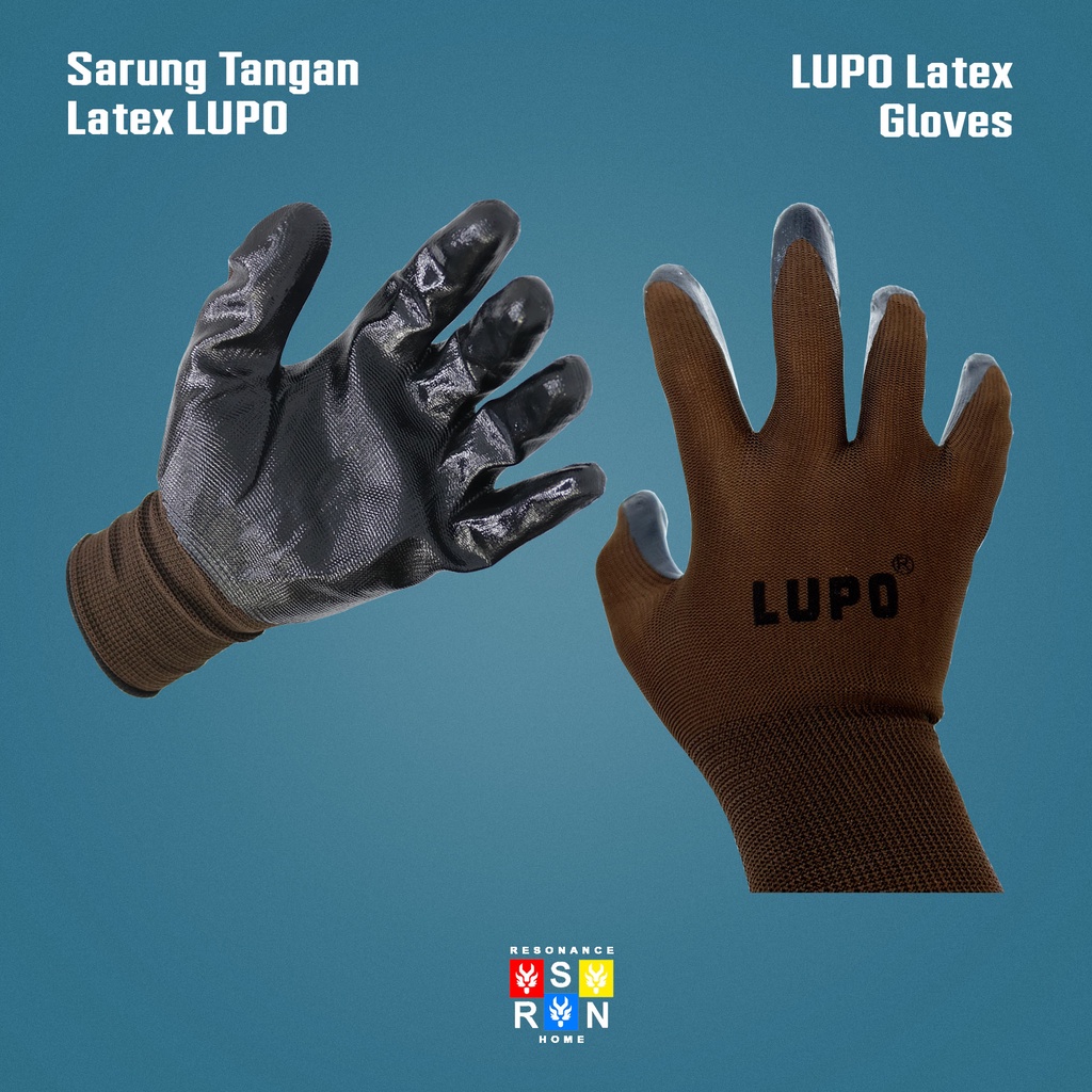 LUPO Sarung Tangan Karet Latek / Nylon Palmfit Resonance Home