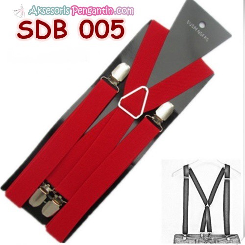 Aksesoris Suspender Pesta Merah Pria/ Wanita l Tali Baju Bretel-SDB005