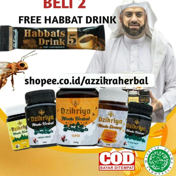 

Ready Stok➾ MADU DZIKRIYA AZIKRIYA ZIKRIYA ADZIKRA Hutan Hitam pahit Herbal super Herbal Pahit sarang asli Murni 100% AGEN RESMI BEKASI 79