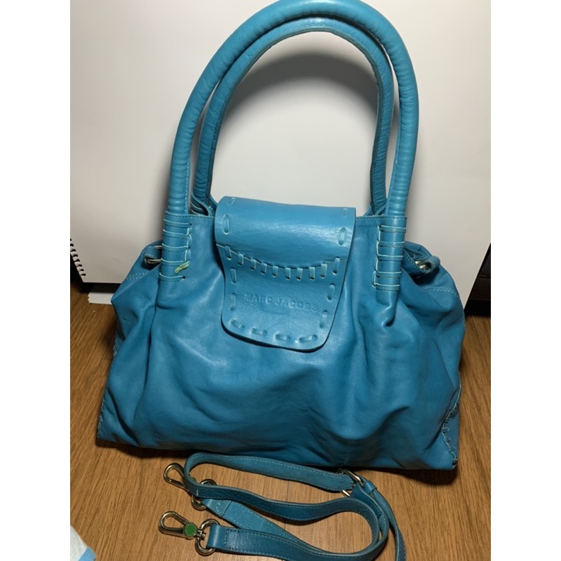 Tas shoulder wanita Marc Jacob warna biru preloved