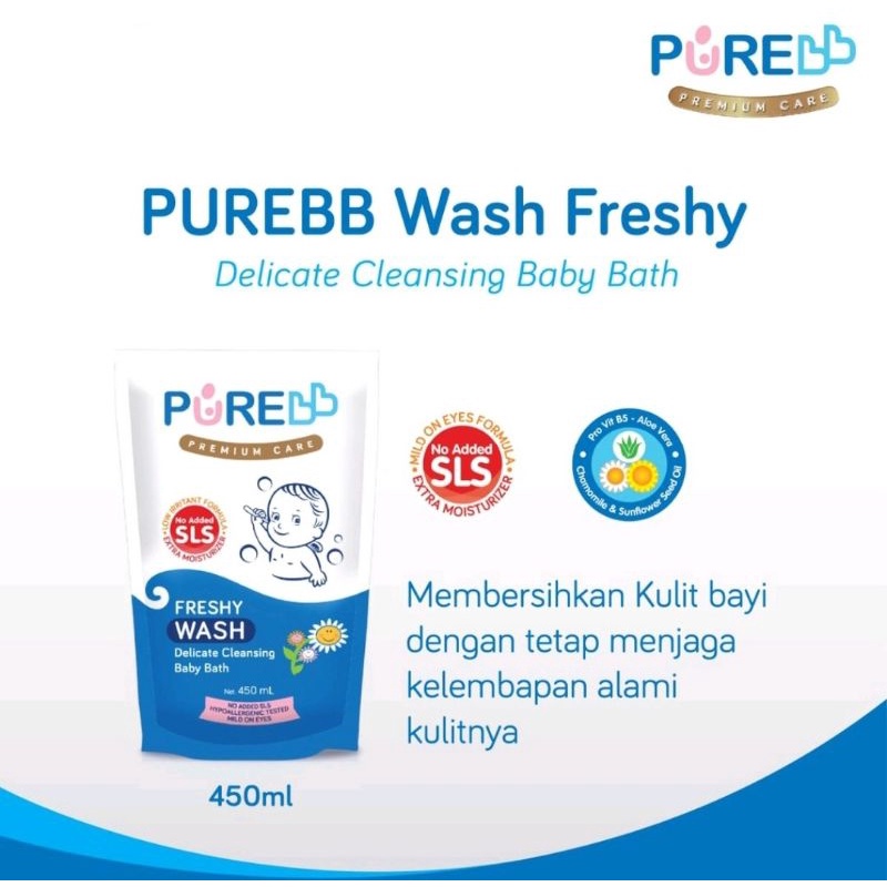 purebb wash 2in1 freshy 450ml refill/ isi ulang