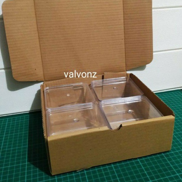 

Kardus Karton toples roti Bolu dessert box isi 4 - VV22227