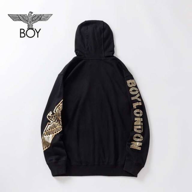 BOY28 SWEATER HOODIE BOY LONDON GOLD ZIPPER ULAR IMPORT PRIA WANITA ASIA EROPA KOREA AMERIKA