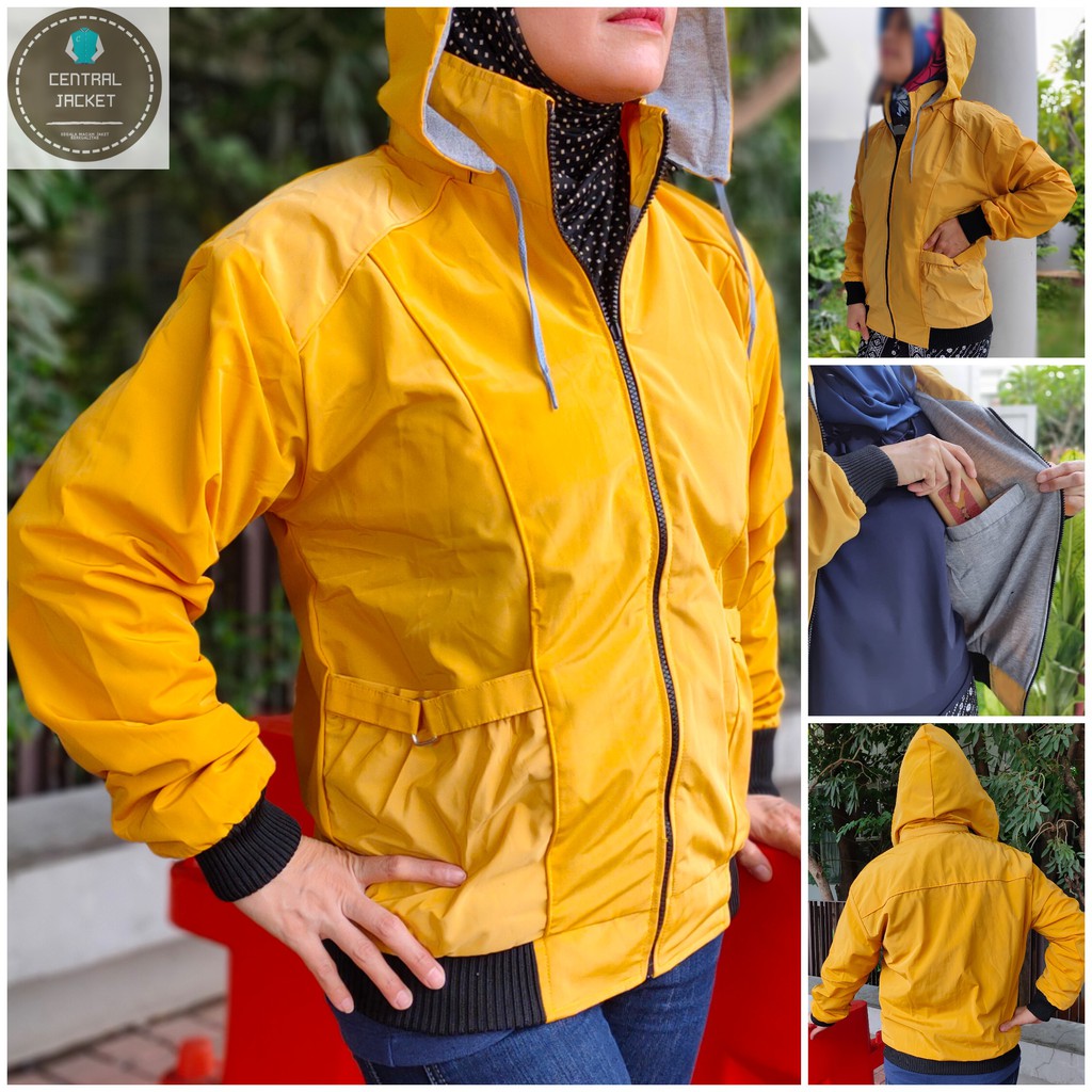 JACKET WANITA BOLAK BALIK WATERPROOF 2IN1 - BB CEWEK HOODIE WATERPROOF HIGH QUALITY