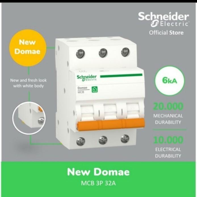 Saklar Mcb Schneider Domae 3P 6A 10A 16A 20A