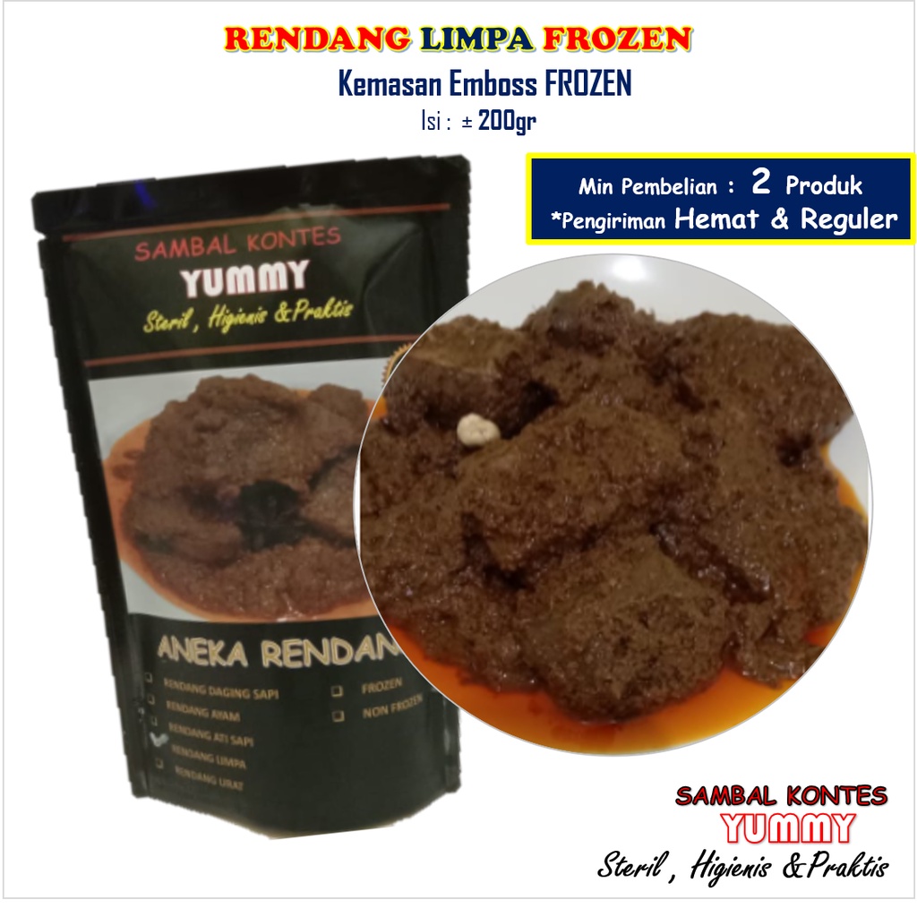 

Rendang Limpa Sapi 200gr Frozen Enak murah dan Praktis