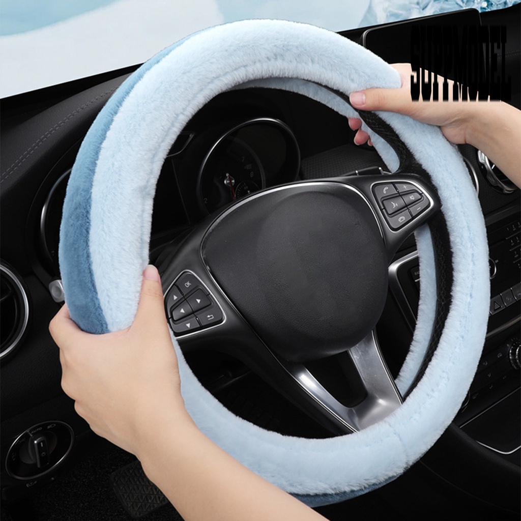 Cover Setir Mobil Universal Bahan Plush Super Lembut Anti slip