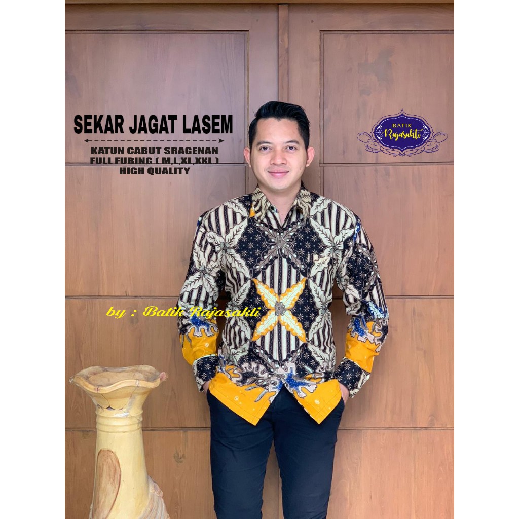 SEKAR JAGAT2 RAJASAKTI KEMEJA BATIK SOLO PRIA LENGAN PANJANG LAPIS FURING ATASAN BATIK PREMIUM MODERN KATUN HALUS BAHUWIRYA  BANAMITRA BANAMITRA PUTIH BANGSAWAN BAYU PUTRA BERLIAN BIRU BHARATAYUDA BIMASENA BIRENDRA BIRU INDAH BRAHMAKERTA BRAHMAKERTA MERAH