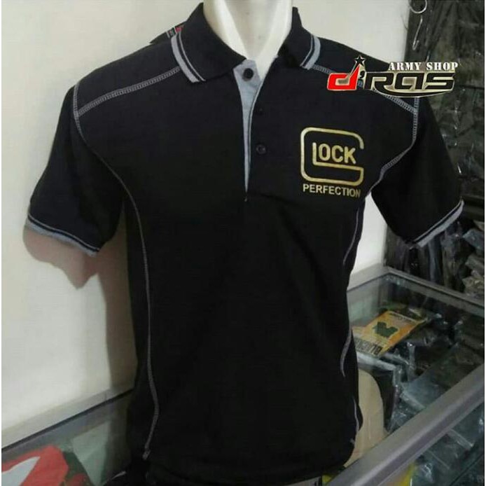 Kaos Polo Glock (Hitam)