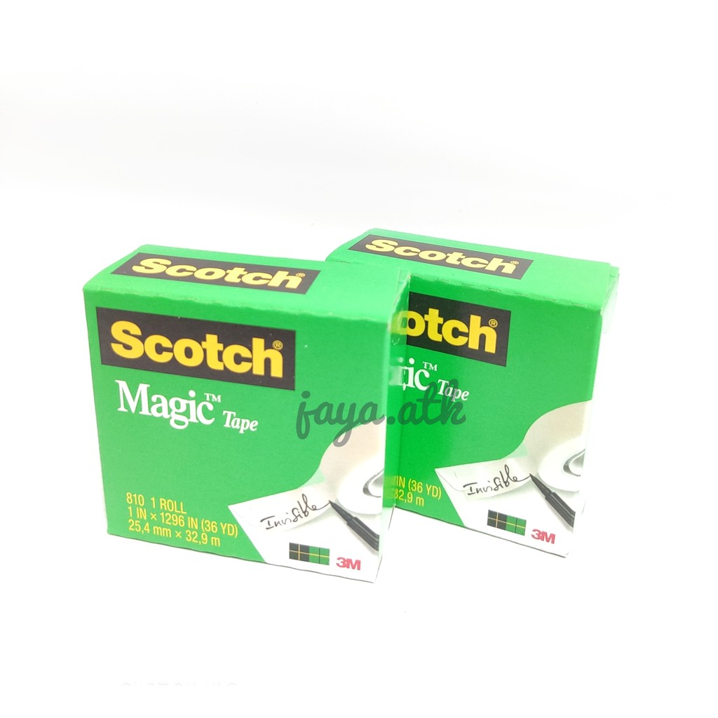 

SOLASI MAGIC TAPE SCOTCH 810 BISA DITULIS INVISIBLE TAPE 24 MM X 36 Y REFILL ISI ULANG