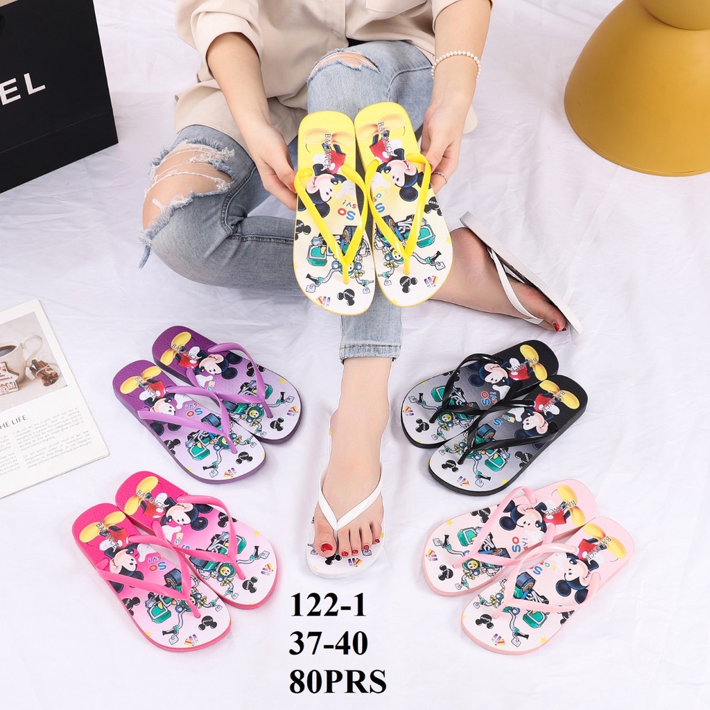Sandal Wanita Flat Jepit Jelly Balance 122-1 Karakter Lucu Umur 10 11 12  Remaja Dewasa
