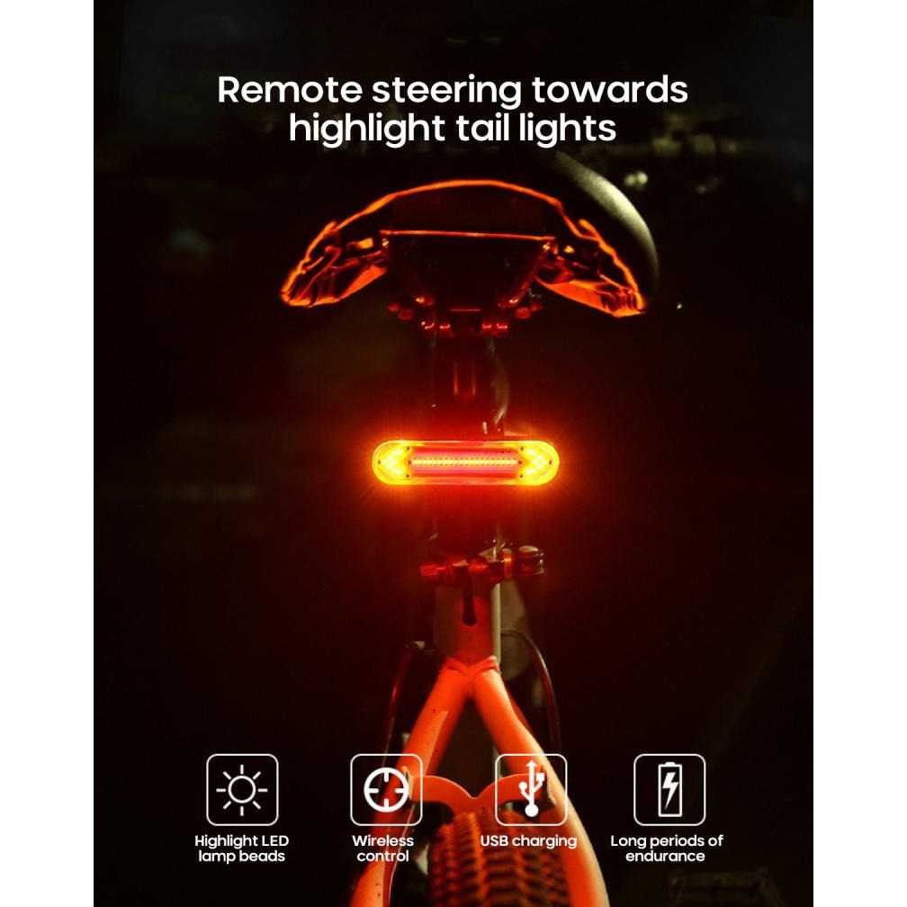 Machfally Lampu Belakang Sepeda Bike Taillights Wireless Remote BK600