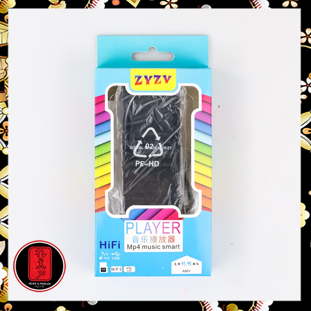 ZYZY MP4 Player Mini Mp3 Portable Music Player TF Card Slot - T1 - Black