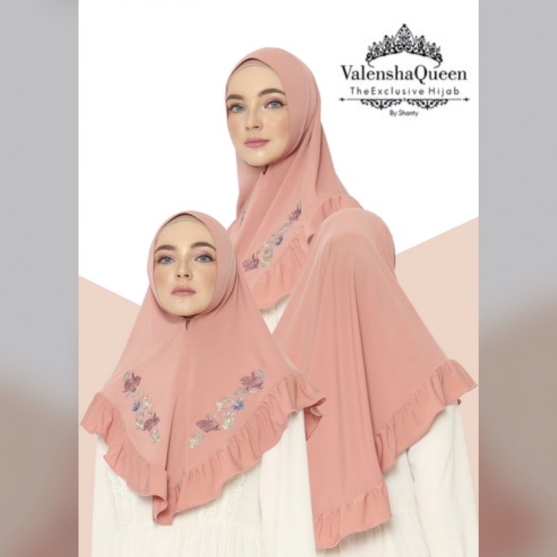 VALENSHA | Khimar NAURA KRIWIL BORDIR