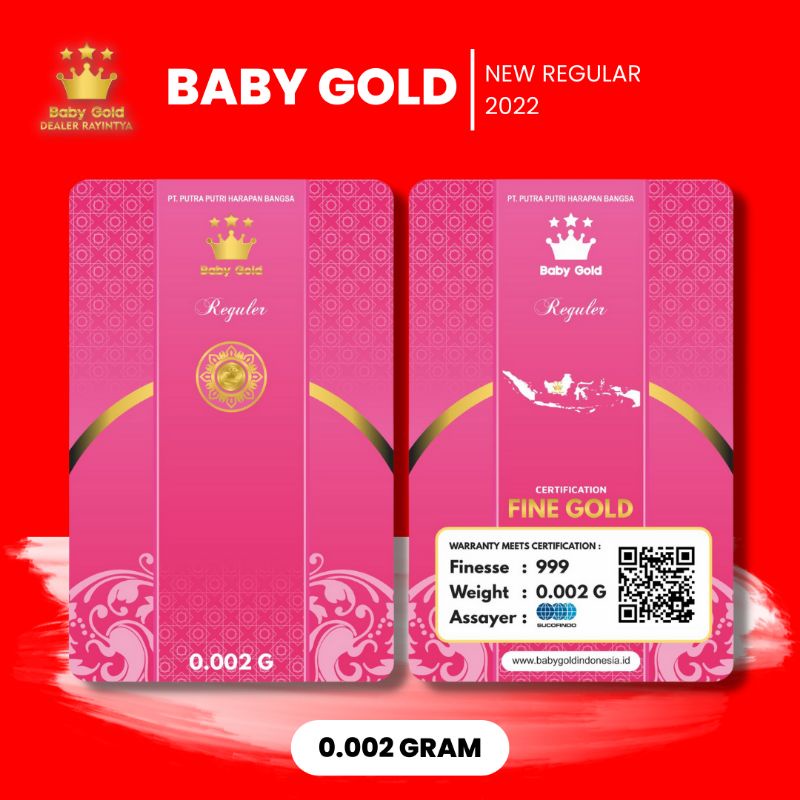 Logam Mulia 24 Karat 0.002 Gram Emas Mini Babygold Resmi Micro gold Minigold Asli Kecil Bandung