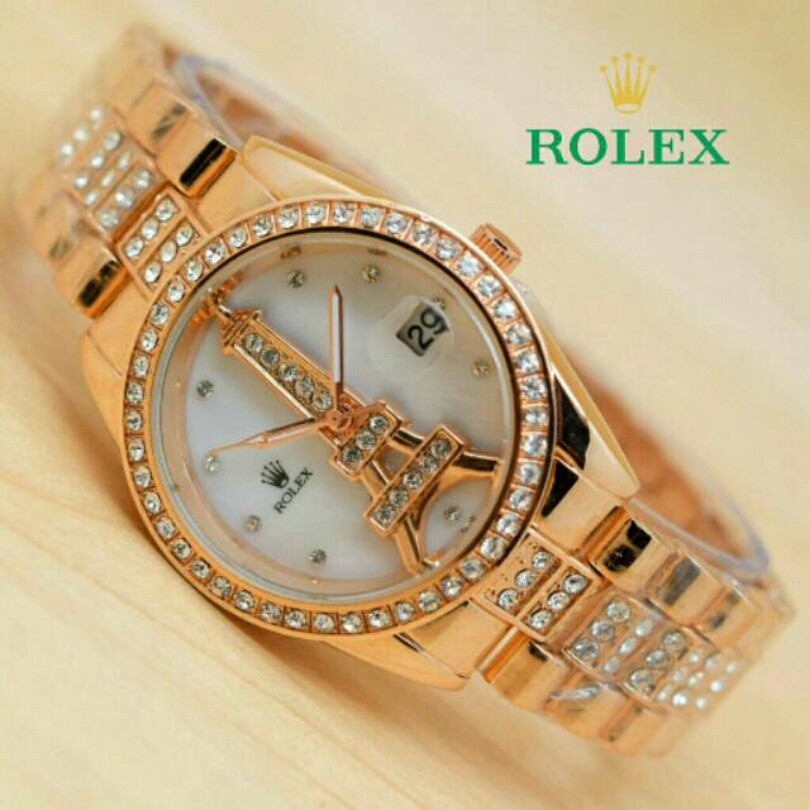 Jam Tangan Wanita ROLEX Paris Rantai Super