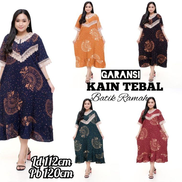 Daster Renda Arab | Rayon Super Grade A | Resleting Depan | Batik –ERN.16Ap22d