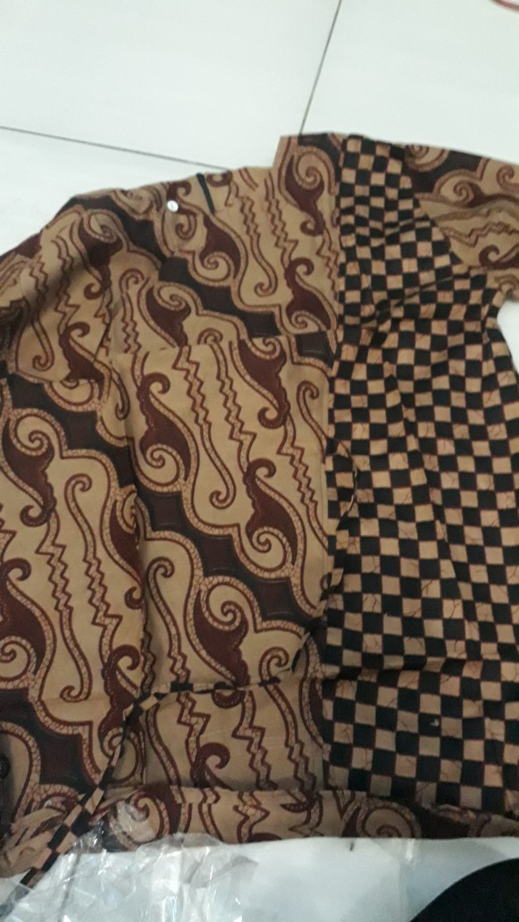 Tey-17 Batik Wanita Asj Sa Hrb026 Kenongo Kemeja Tosca Pendek