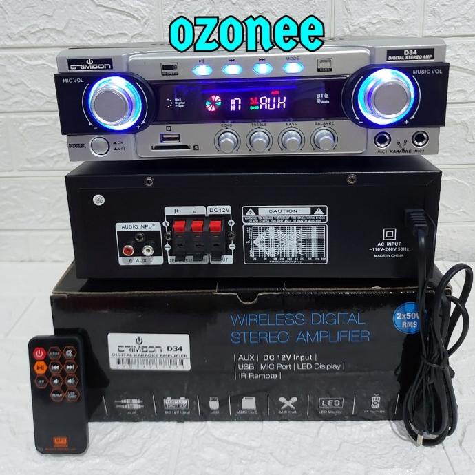 POWER AMPLIFIER CRIMSON D34 AMPLI CRIMSON D34 BLUETOOTH .