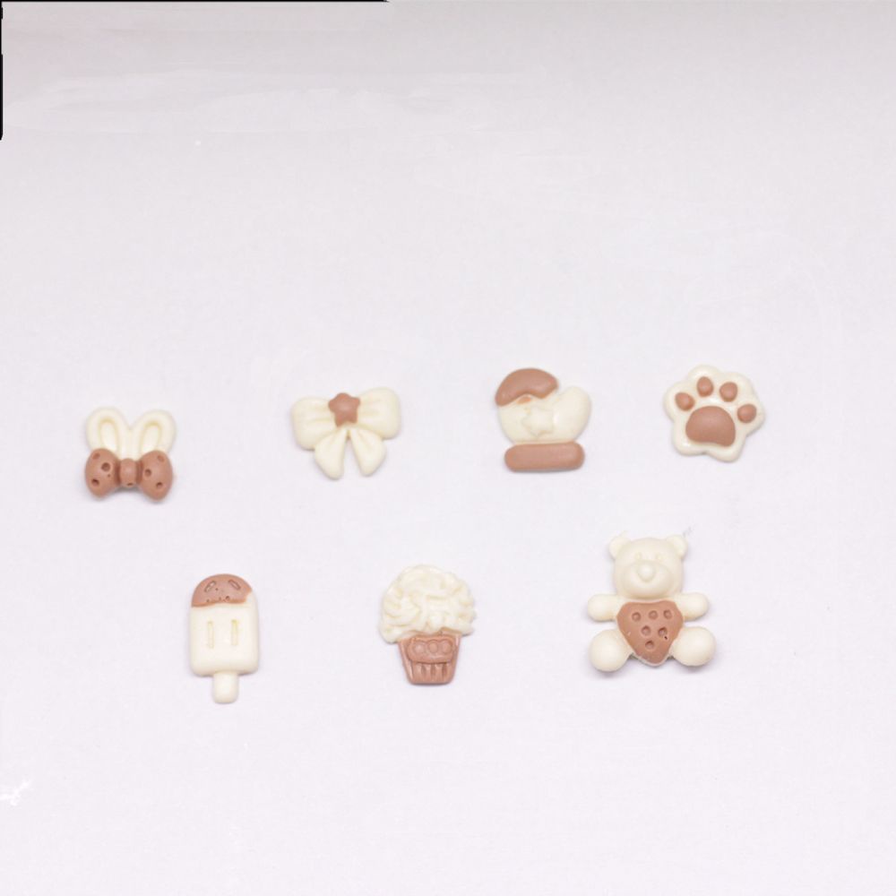 MXBEAUTY 10pcs Cartoon Nail charms Cute Manicure Accessories 3D Nail Art Decoration Ice Cream Resin Candy Flatback Phone Decor Bunny DIY Craft Supplies