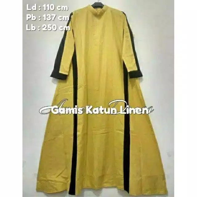 Jumbo Gamis Katun Linen