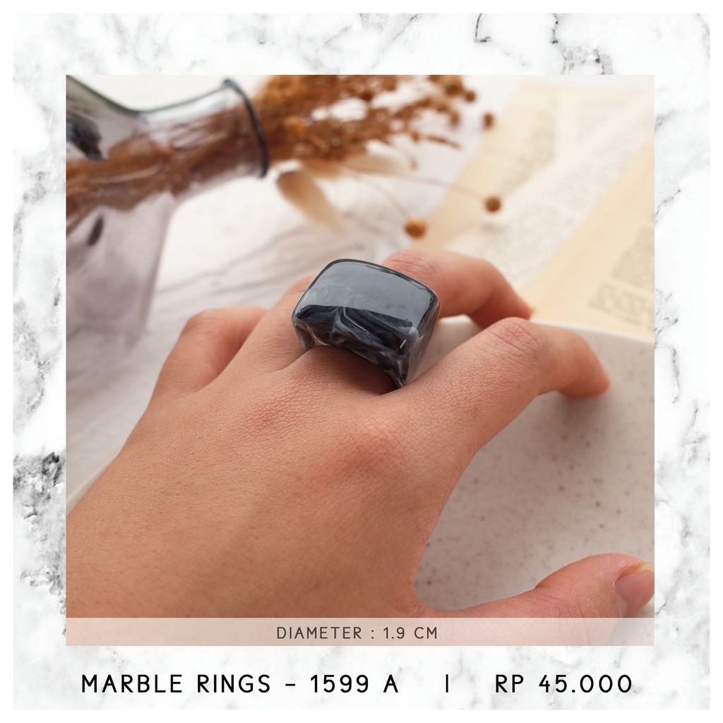 CINCIN MARBLE AKRILIK (DIAMETER 1.9 CM) - 1599