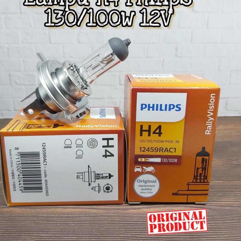 4.4 SALE 1pcs Bohlam Halogen PHILIPS Lampu Philip H4 60/55 100/90 130/100 Original