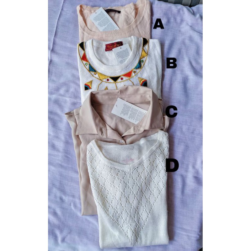 atasan wanita, baju import, sisa import, koas rajut wanita, baju wanita, warna pastel