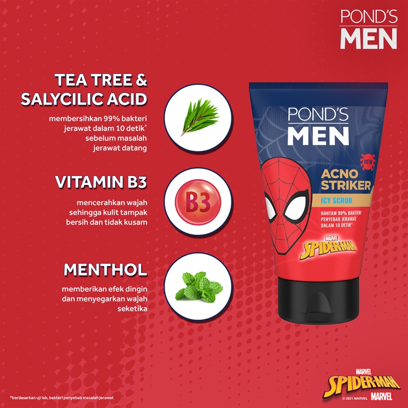 Pond's Men Acno Striker Icy Scrub (Spider Man) - 100g