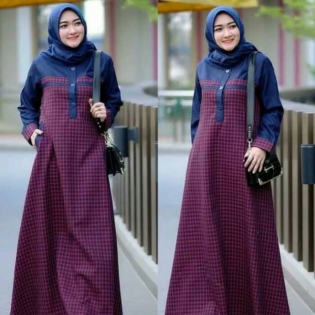 Fashion muslim baju gamis wanita terbaru sabrina dress termurah