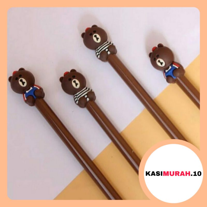 

Kasimurah.10 | Pulpen Brown / Pena Beruang Coklat / Pulpen Beruang / Pulpen Import Gel Motif Beruang