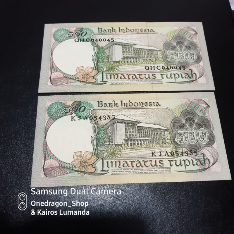 Uang Kertas Kuno konde 500 Rupiah tahun 1977