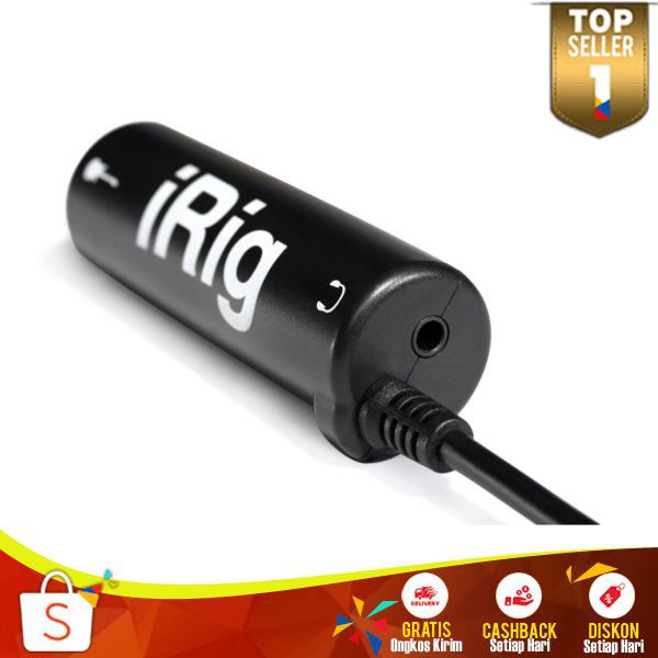 iRig AmpliTube Guitar Interface Adapter iPhone /iPod Touch/iPad Guitar Rig Amplitube Mudah Digunakan