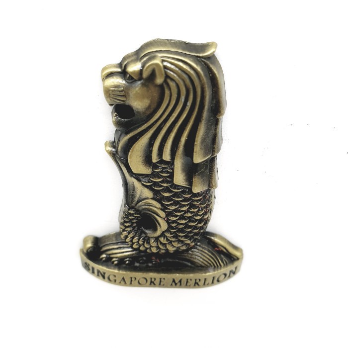 3D LOGAM Souvenir Negara magnet Kulkas Tempelan Singapore Merlion