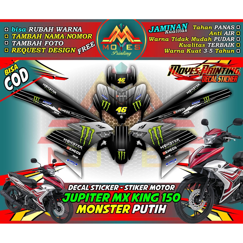 Stiker Decal Fullbody Motor Mx King 150 Decal Stiker Variasi Motor Mx King