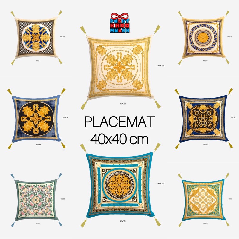 PLACEMAT Taplak Meja Kecil Motif Luxury Classic 40x40 cm - Pusat Kado Murah