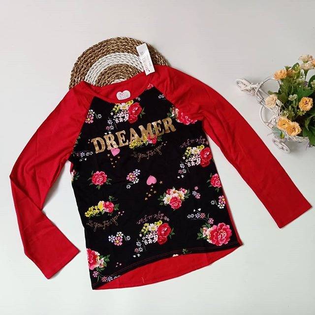 Kaos Garanimals Raglan Anak Perempuan