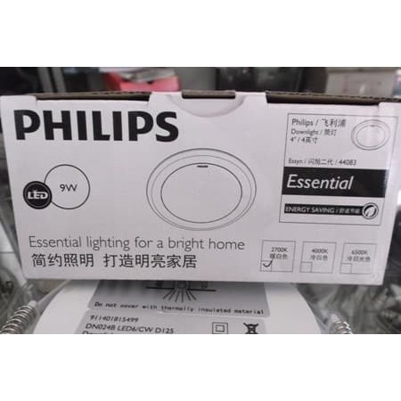 LED 9 Watt Putih Philips 44083 Downlight LED 6500K 4 Inch