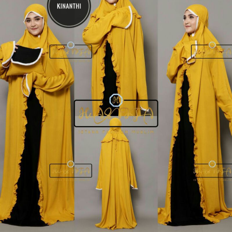 Mukena terusan dewasa mewah terbaru 2020 abaya kinanthi