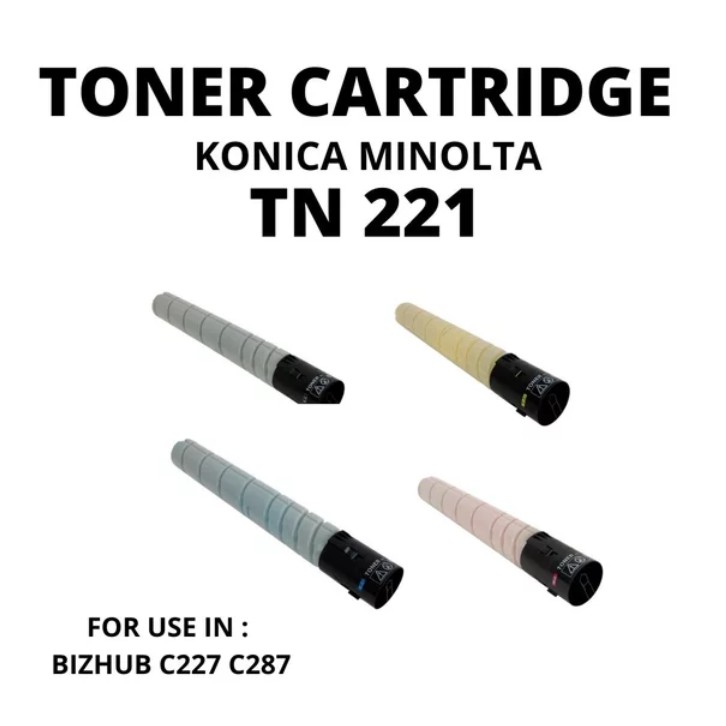 Toner Cartridge Konica Minolta TN 221 BIZHUB C227 C287 C367 C7528