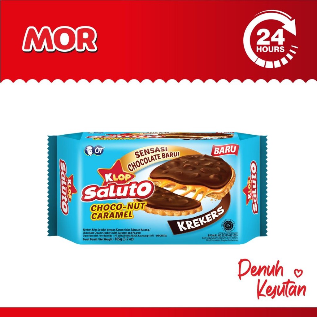 

KLOP SALUTO Choco Nut Caramel Krekers Coklat Kacang 105 gr