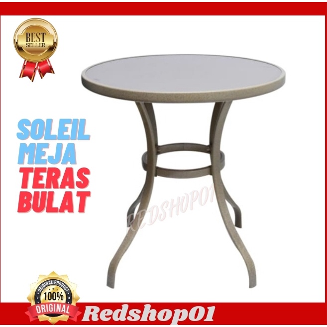 meja taman Bulat/Meja teras Bulat/Meja Ruang Tamu/Meja kaca/meja besi/Meja Ourdoor/Meja Indoor